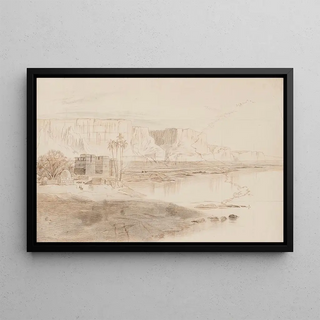 Edward Lear - The Nile at KasrEsSaad Egypt.webp