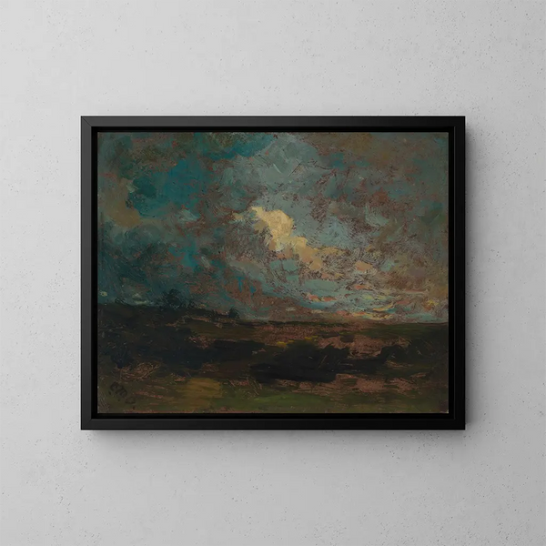 Après la douche - Edward Mitchell Bannister — kehystetty taideteos seinällä