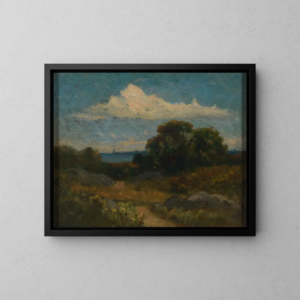 maisemasta - Edward Mitchell Bannister — kehystetty taideteos seinällä