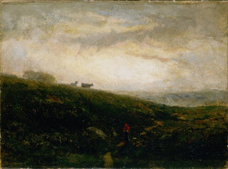 Lehmät ilman nimeä laskeutuvat mäen alas - Edward Mitchell Bannister — näkymä teoksesta