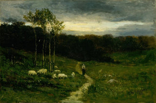 Edward Mitchell Bannister - Woman Walking down Path.webp