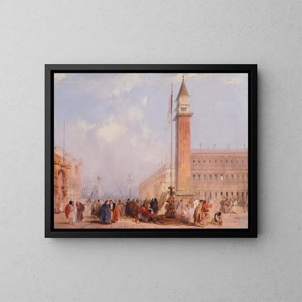 La Piazzetta de Venise - Edward Pritchett — kehystetty taideteos seinällä