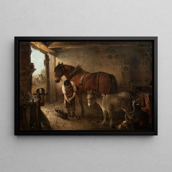 Edward Robert Smythe - A Farrier Shoeing A Plough Horse.webp