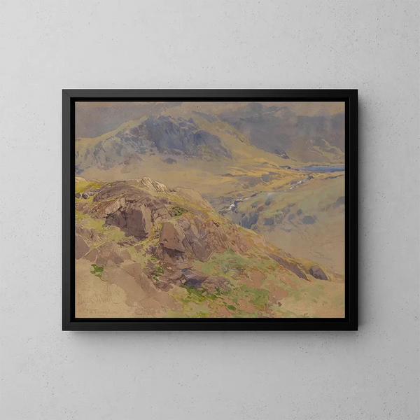 Llyn Idwal, Pohjois-Wales - Edward Theodore Compton — kehystetty taideteos seinällä