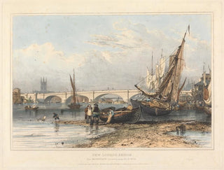 Uusi London Bridge -maalaus Billingsgate -alueelta - Edward William Cooke — näkymä teoksesta