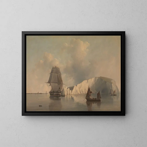 Au large de l'île de Wight - Edward William Cooke — kehystetty taideteos seinällä