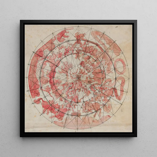 Maalaus koostumustutkimuksesta zodiakki-figuureilla Pennsylvania osavaltion Capitol Roomin kattomaalausta varten Harrisburgissa - Edwin Austin Abbey | Taidetuloste