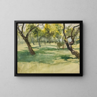 Edwin Austin Abbey - Orchard with Farm Cart.webp