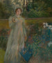 Nainen puutarhassa - Edwin Austin Abbey — näkymä teoksesta