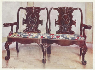 Sofa darby et Joan en noyer sculpté - Edwin Foley — näkymä teoksesta