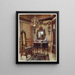 Boiseries d'une vieille maison Maalaus Cadre de miroir Table en noyer Chaise en noyer Horloge haute en noyer - Edwin Foley — kehystetty taideteos seinällä