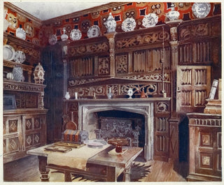 L'étude lambrissée à Groombridge Place, Kent - Edwin Foley — näkymä teoksesta