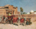 Une procession nuptiale devant un palais au Rajasthan - Edwin Lord Weeks — näkymä teoksesta
