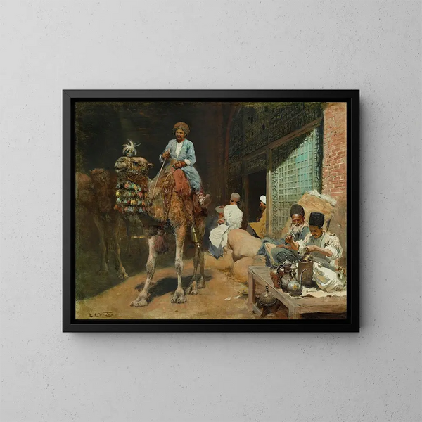Un marché à Ispahan - Edwin Lord Weeks — kehystetty taideteos seinällä