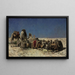 Chameaux-maalaus lähistöllä säiliötä - Edwin Lord Weeks — kehystetty taideteos seinällä