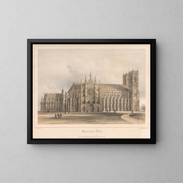 Abbey of Westminster - Edwin Thomas Dolby — kehystetty taideteos seinällä