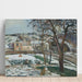 Maalauksen jäljennös Lumisateen vaikutus L'Hermitage, Pontoise - Camille Pissarro