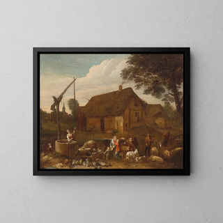 Egbert van der Poel - In a Farmyard.webp