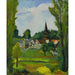 Maalauksen jäljennös Vieux Moulinin kirkosta lähellä Compiègneä (Oise) - Suzanne Valadon