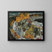 Croissant de maisons II - Egon Schiele — kehystetty taideteos seinällä