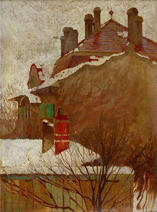 Egon Schiele - Huser im Winter Blick aus dem Atelier.webp