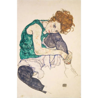 Egon Schiele - Seated Woman with Bent Knees Adele Herms.webp