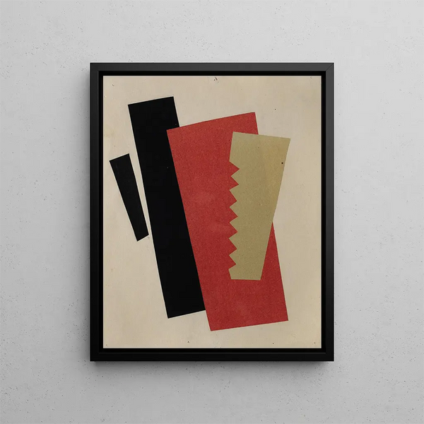 Composition RougeNoirOr - El Lissitzky — kehystetty taideteos seinällä