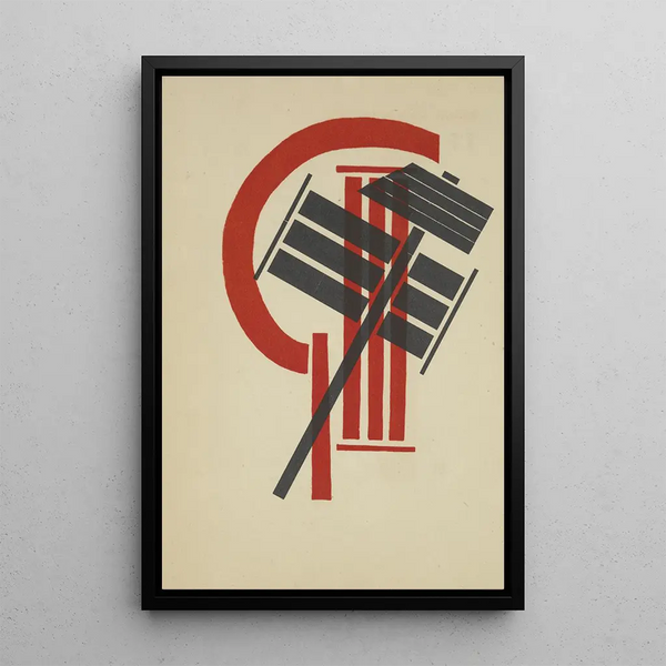 Kansainvälinen - El Lissitzky — kehystetty taideteos seinällä
