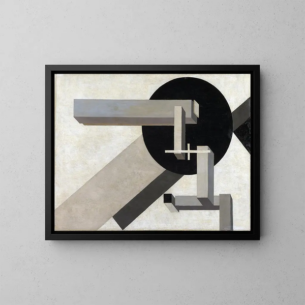 Proun 1D - El Lissitzky — kehystetty taideteos seinällä