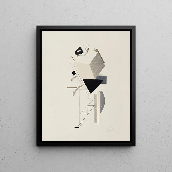 Postin vartioasema - El Lissitzky — kehystetty taideteos seinällä