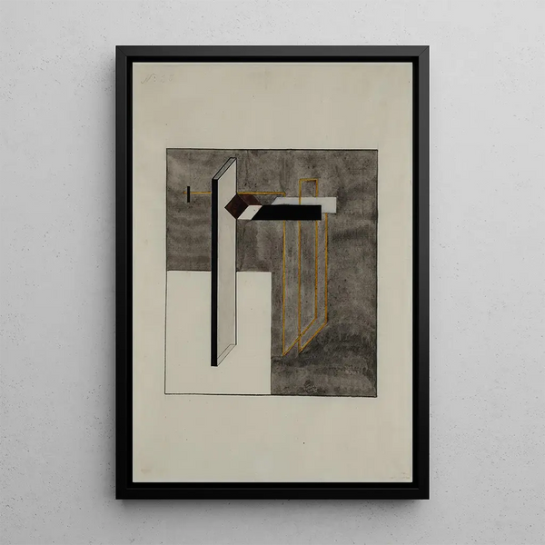 Maalauksen jäljennös Proun 4B:n luonnos - El Lissitzky