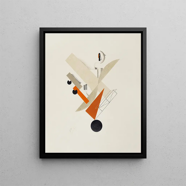 Le Globe-trotter - El Lissitzky — kehystetty taideteos seinällä