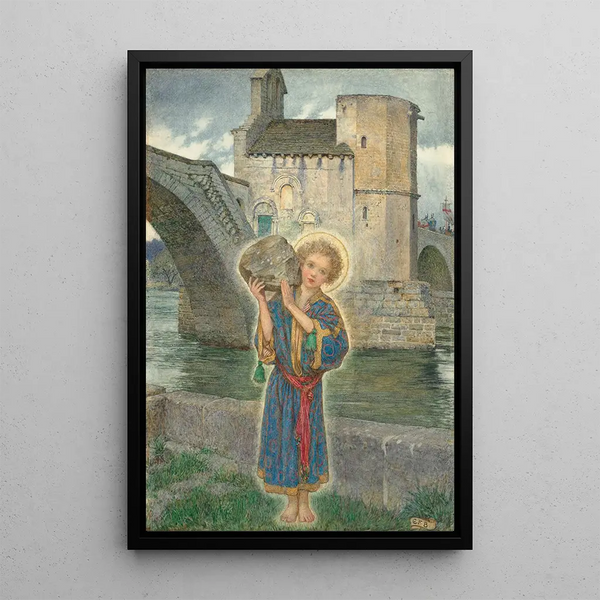 Maalauksen jäljennös Avignonin Saint Bénézet - Eleanor Fortescue-Brickdale