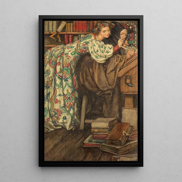 Le Chapeau qui Va - Eleanor Fortescue-Brickdale — kehystetty taideteos seinällä