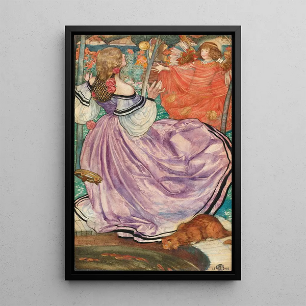 Kultainen Omena - Eleanor Fortescue-Brickdale — kehystetty taideteos seinällä