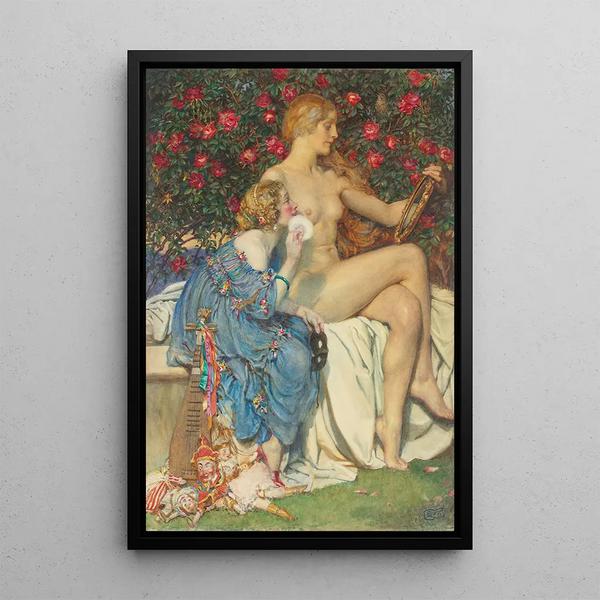 Väite tai fiktiivinen maalaus - Eleanor Fortescue-Brickdale — kehystetty taideteos seinällä