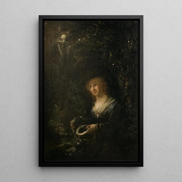 Maria Gyllenstierna de Lundholmin maalaus 1716-1783 baroni - Elias Martin — kehystetty taideteos seinällä