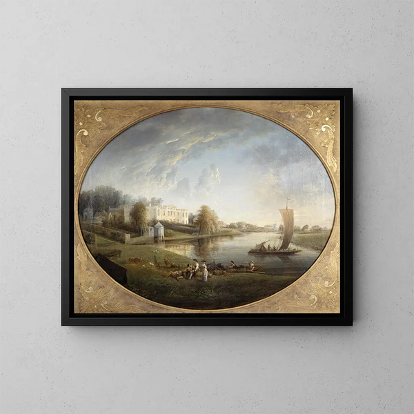 Maison du pape à Twickenham - Elias Martin — kehystetty taideteos seinällä