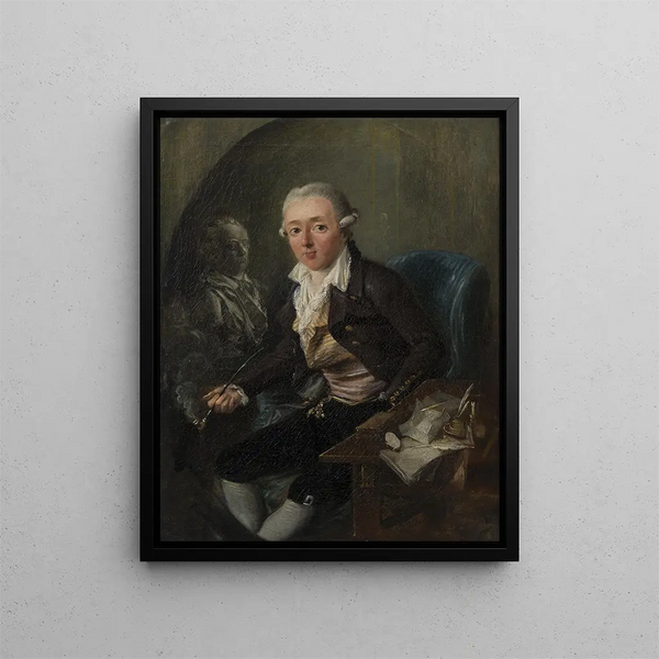 Portrait d'un gentilhomme - Elias Martin — kehystetty taideteos seinällä