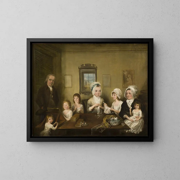 Portrait de la famille Latrobe de Fulneck - Elias Martin — kehystetty taideteos seinällä