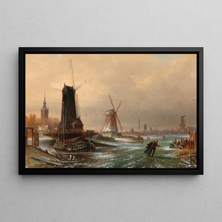 Elias Pieter van Bommel - Dutch Sawmill Water Mill and Flour Mill near Amsterdam.webp
