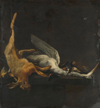 Elias Vonck - Still Life with Hare Heron and other Birds.webp