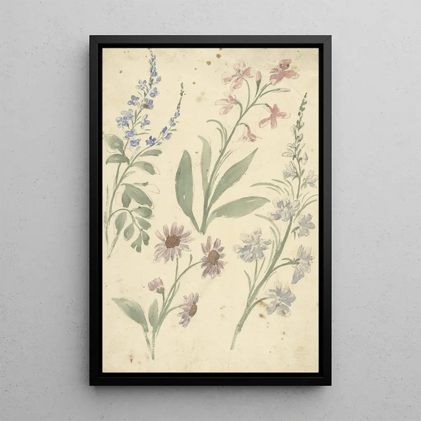 Elias van Nijmegen - Vier studies van roze en blauwe bloemen.webp