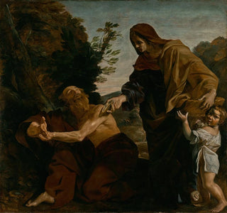 Élie recevant du pain de la veuve de Sarepta - Giovanni Lanfranco