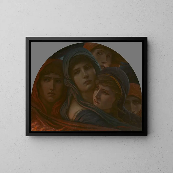 Näkymä helvetistä tai pelosta - Elihu Vedder — kehystetty taideteos seinällä
