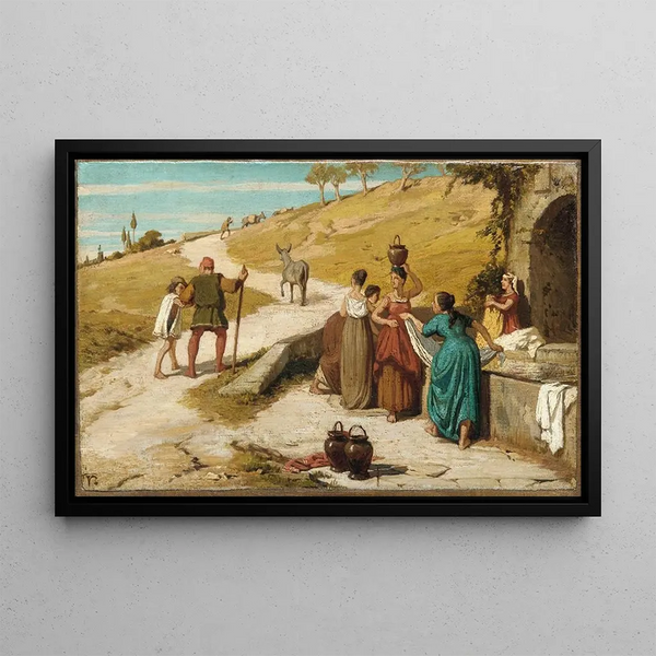 Elihu Vedder - The Fable of the Miller His Son and the Donkey No 2.webp