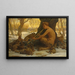 Nuori Marsyas, Marsyas lumouksissaan jäniksiä - Elihu Vedder — kehystetty taideteos seinällä