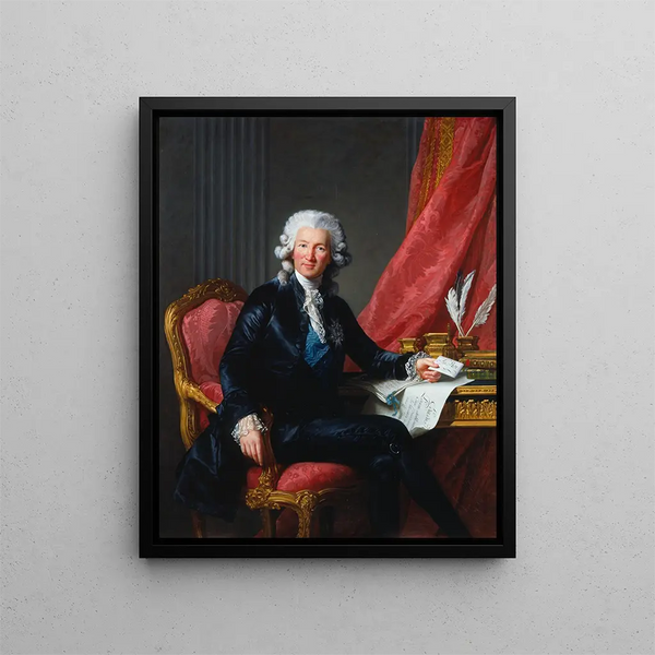 Charles Alexandre de Calonne - Elisabeth Louise Vigée Le Brun — kehystetty taideteos seinällä