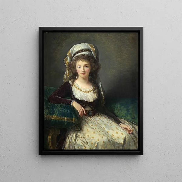 Madame d'Aguesseau de Fresnes - Elisabeth Louise Vigée Le Brun — kehystetty taideteos seinällä