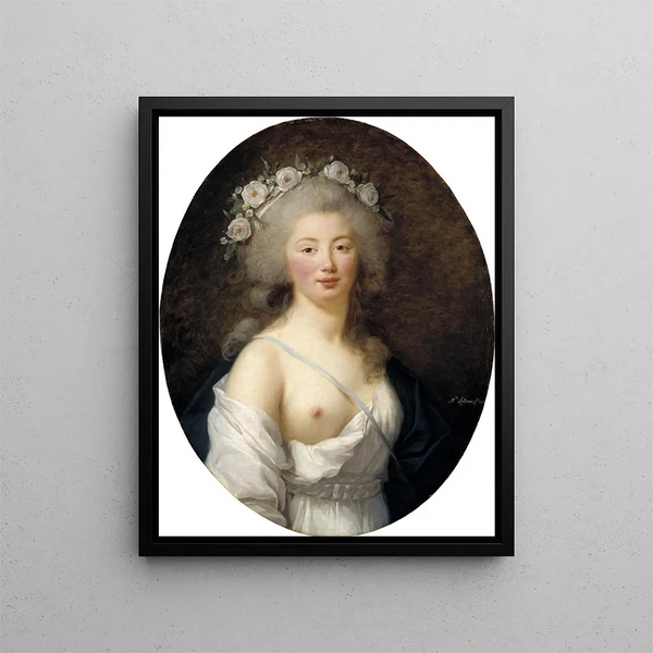 Portrait d'une jeune femme en Flore - Elisabeth Louise Vigée Le Brun — kehystetty taideteos seinällä